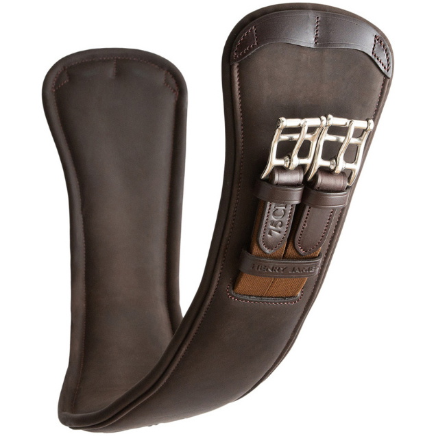 2025 Henry James Saddlery Athletic Anatomic Short Girth GRTH-04-SHT - Havana Brown